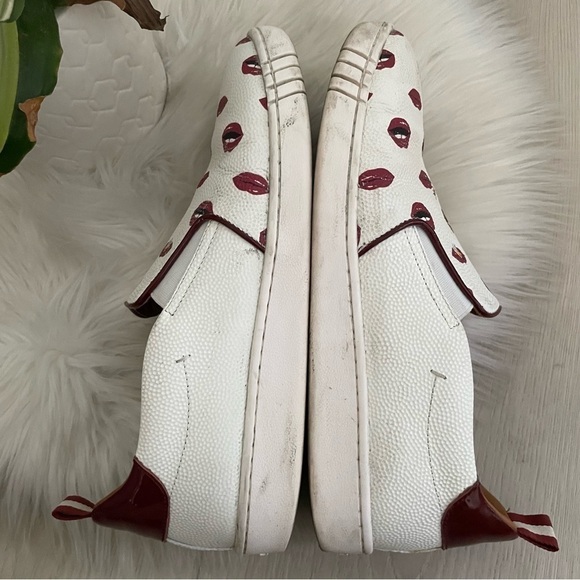 Bally Lips Print Slip On Sneakers Shoes - Picture 7 of 11